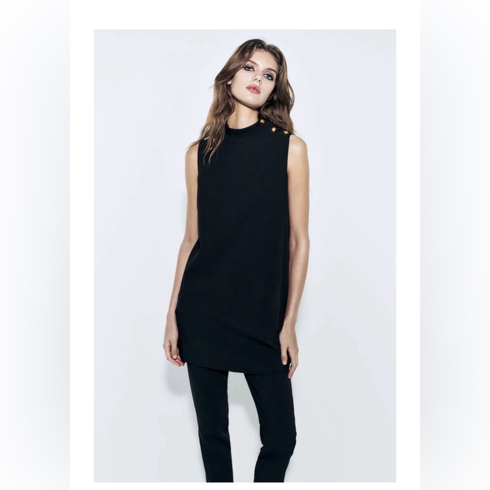 Buttoned mini dress ZW collection